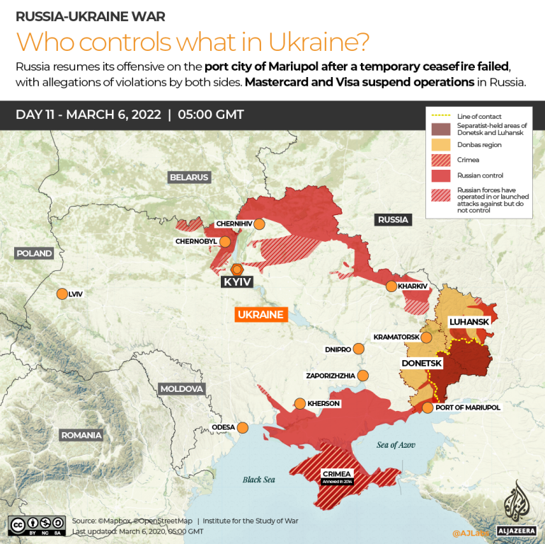 Интерактивная карта между Россией и Украиной Кто что контролирует сегодня в Украине 11